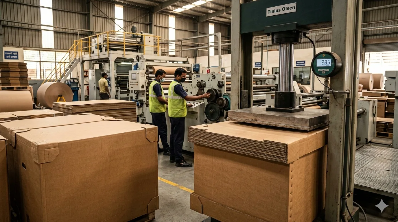 Corrugated box manufacturing production line